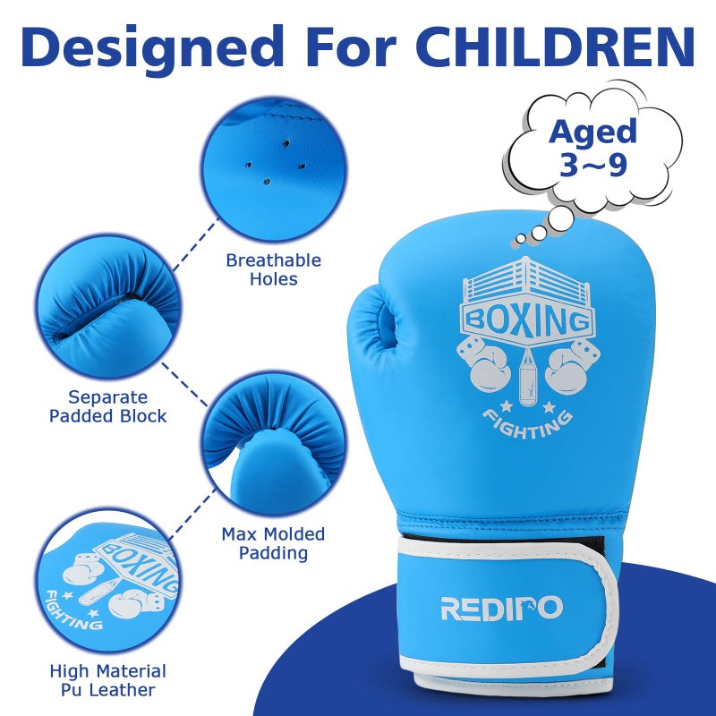 Redipo Kids Boxing Gloves, Sponge Foam Training Sparring Gloves Thai Kick Boxing for Kid and Youth, Suitable for Boys and Girls Age 3 to 9 Years - Image 4